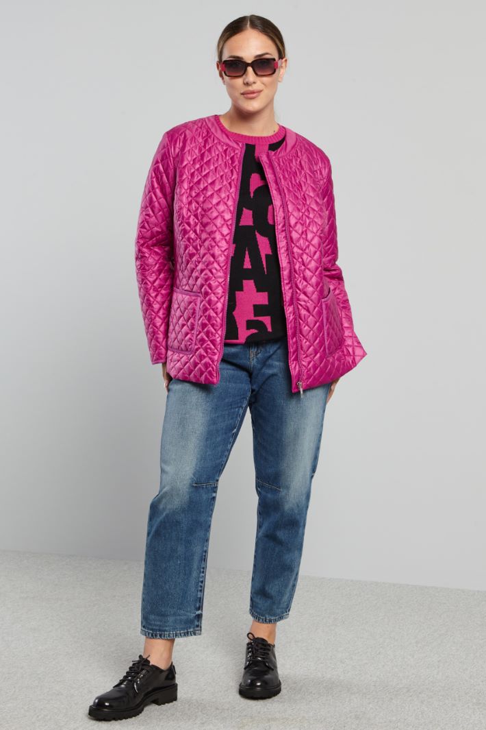 Imbottito con tasche applicate - FUXIA - Fashion Market