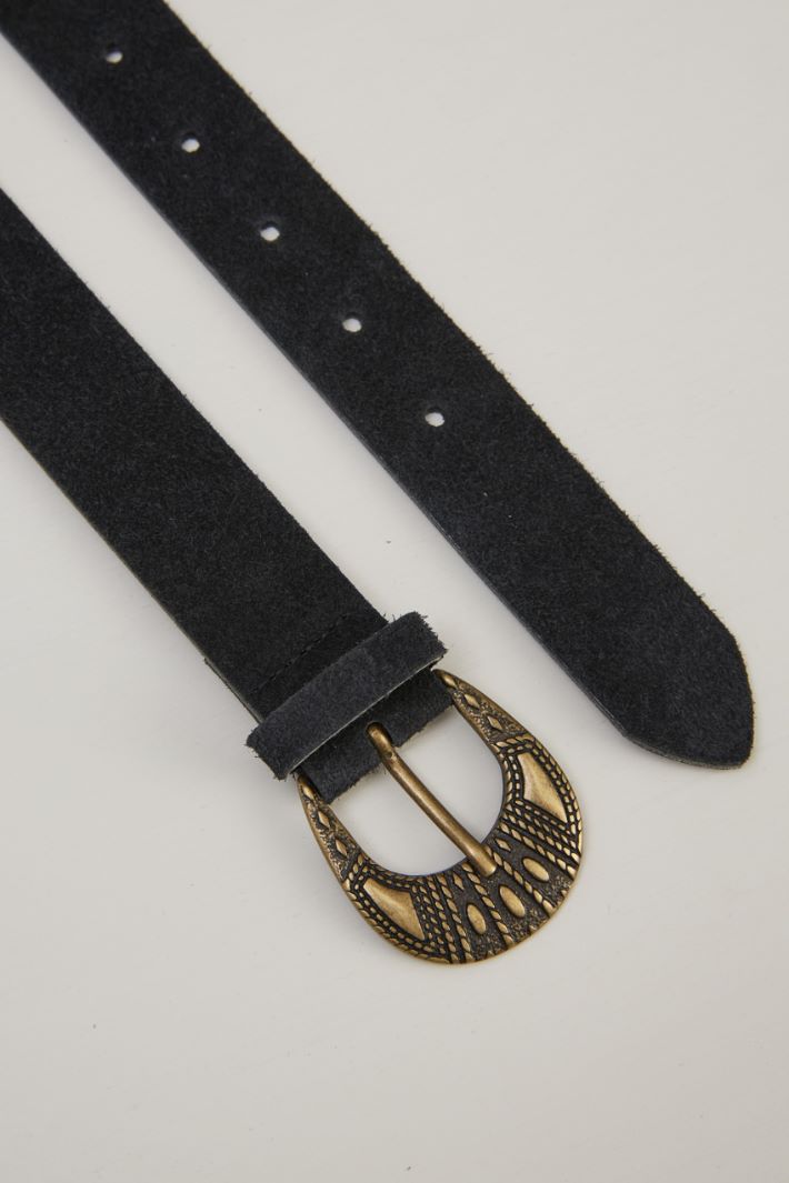 Cintura in suede - ANTRACITE ORO - Fashion Market - 2
