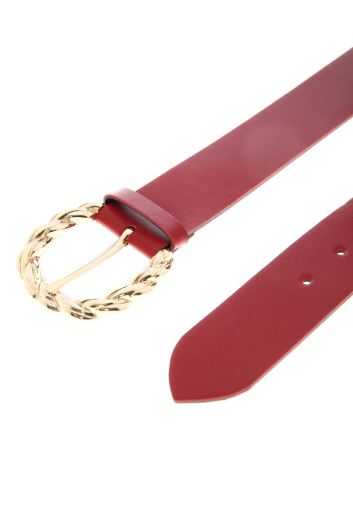 Cintura con fibbia a spirale - ROSSO - Fashion Market - 2