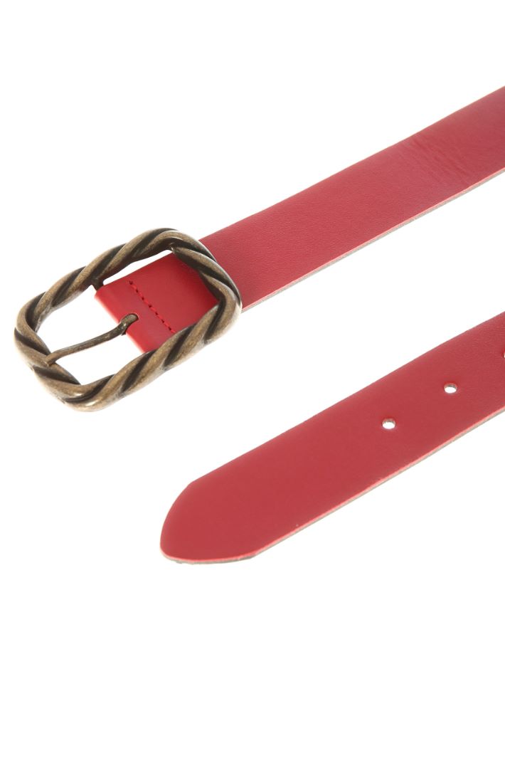 Cintura con fibbia a spirale - ROSSO - Fashion Market - 2