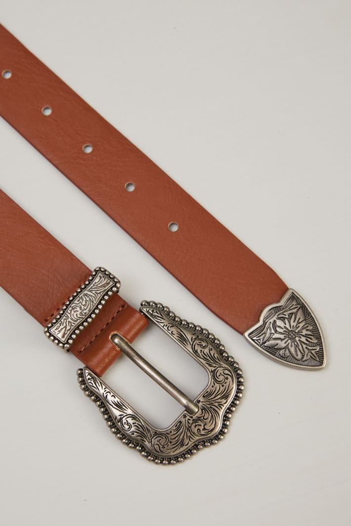 Cintura con puntale in metallo - CUOIO ARGENTO - Fashion Market - 2