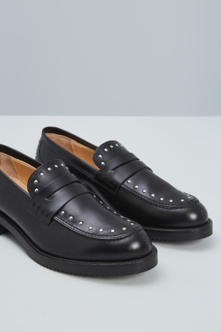Mocassini in pelle - NERO - Fashion Market - 4