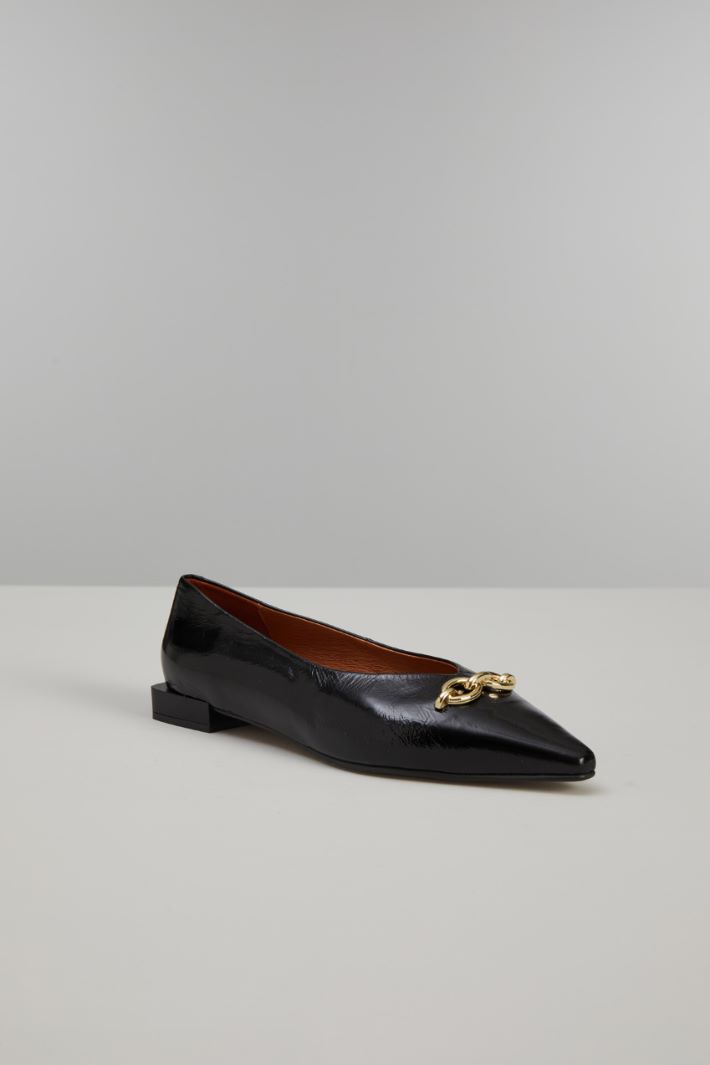 Ballerine a punta in vernice - NERO - Fashion Market - 2