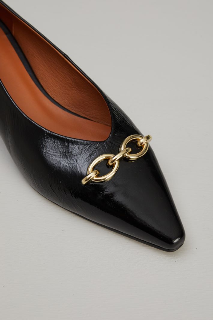Ballerine a punta in vernice - NERO - Fashion Market - 4