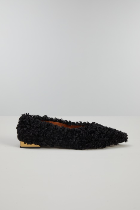 Ballerine in tessuto peluche - Fashion Market