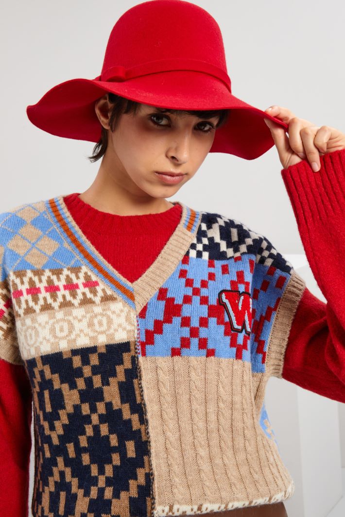 Cappello a tesa larga - ROSSO - Fashion Market