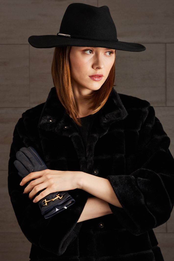 Fedora in feltro di lana - NERO ARGENTO - Fashion Market - 2