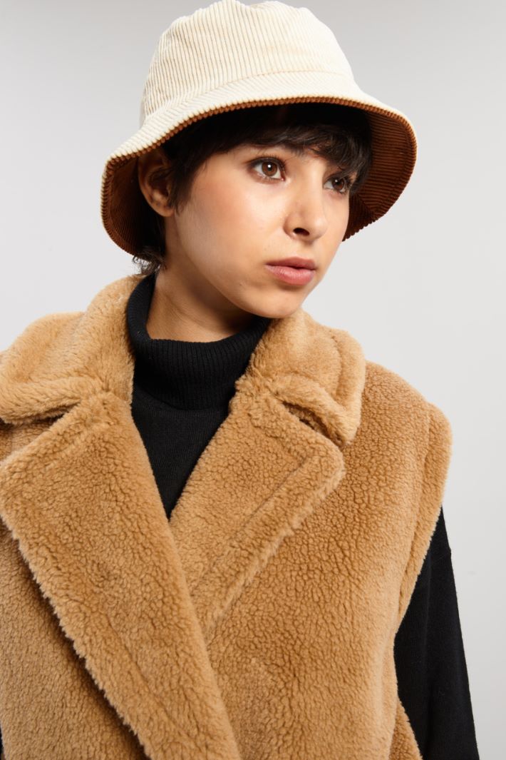 Cappello da pescatore in velluto - SABBIA MARRONE - Fashion Market