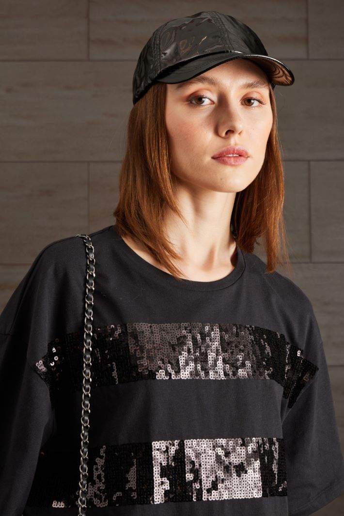 Berretto spalmato - NERO - Fashion Market - 2