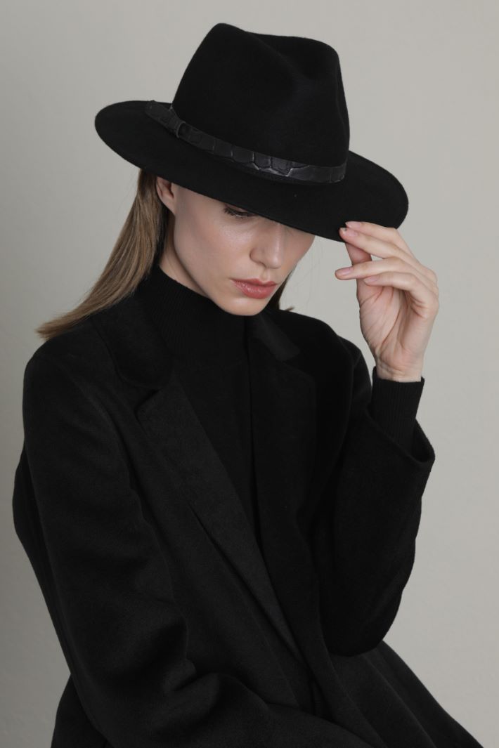 Fedora in pura lana - NERO - Fashion Market - 2