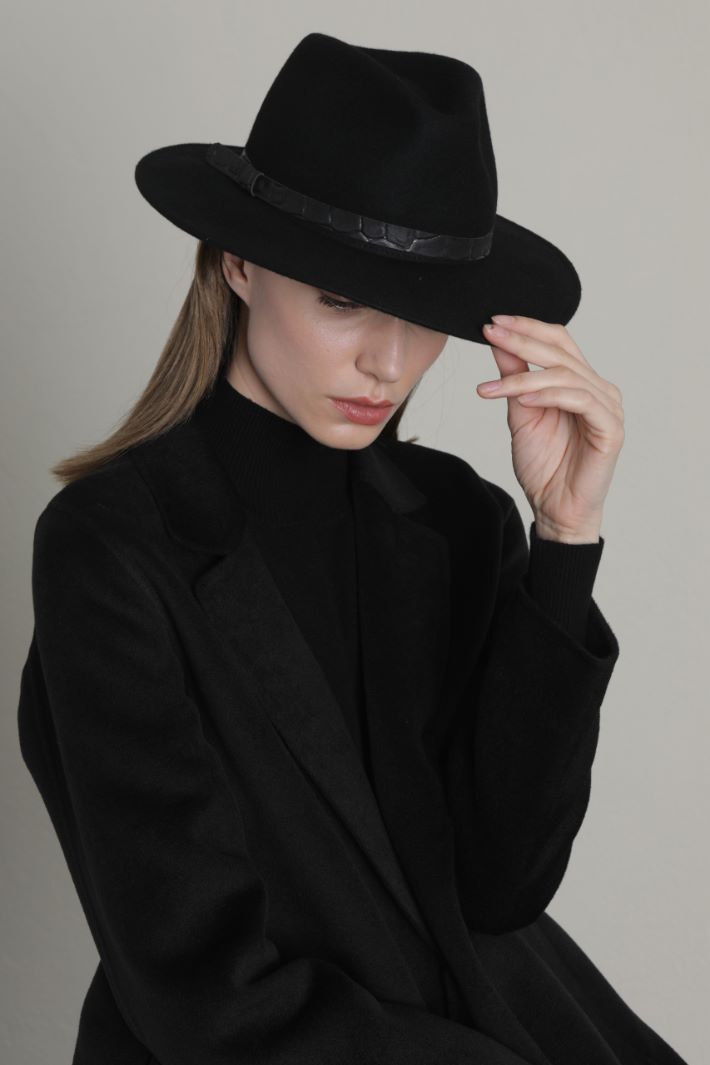 Fedora in pura lana - NERO - Fashion Market - 3