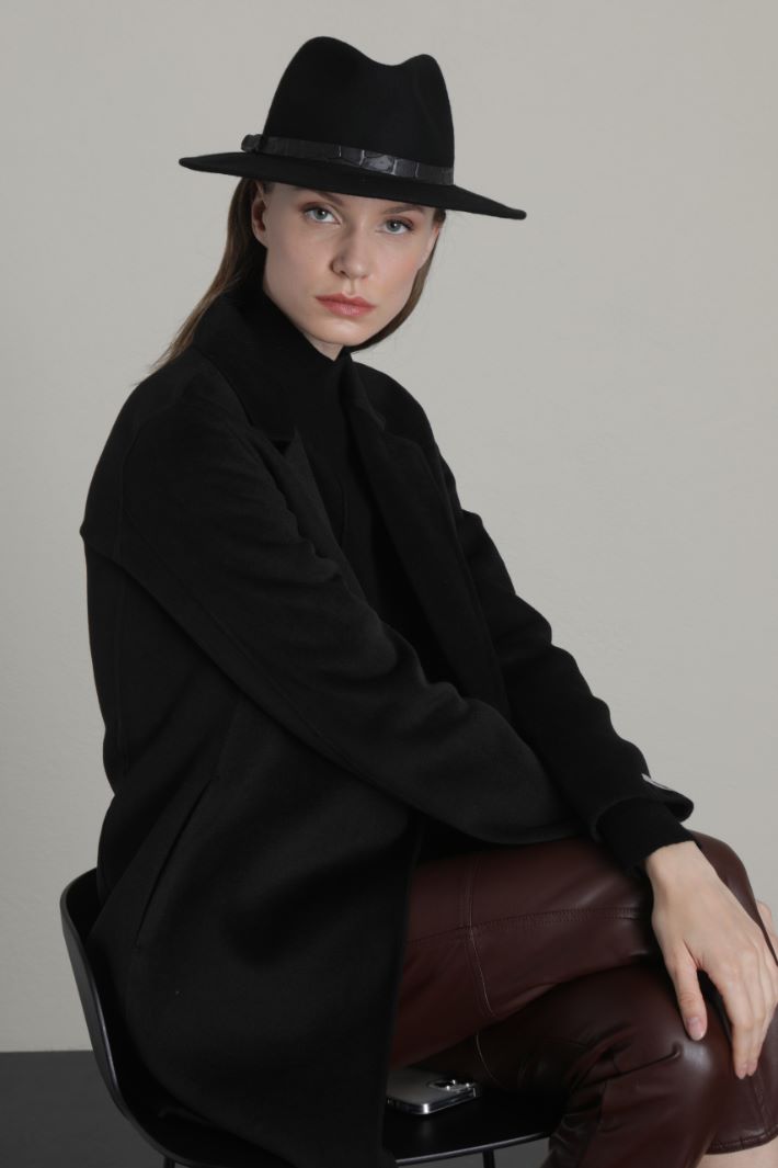 Fedora in pura lana - NERO - Fashion Market