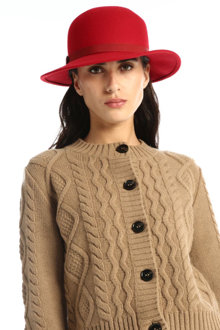 Cappello in pura lana - ROSSO - Fashion Market