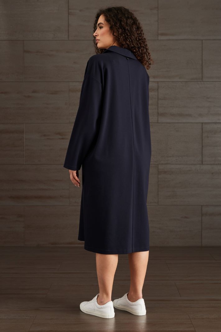 Abito lungo in jersey - BLU SCURO - Fashion Market - 4
