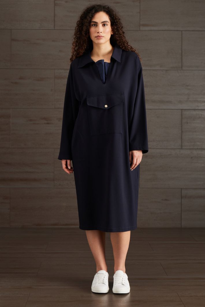 Abito lungo in jersey - BLU SCURO - Fashion Market - 2
