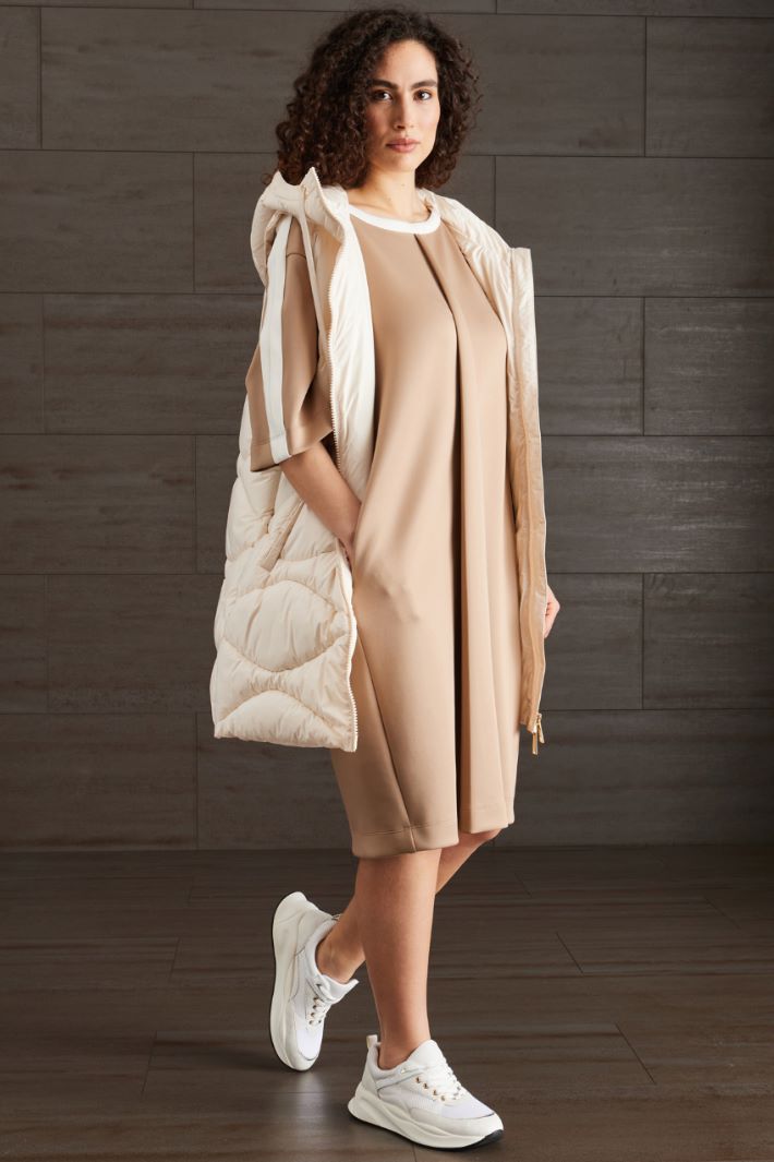 Abito in jersey compatto - NOCCIOLA BIANCO - Fashion Market