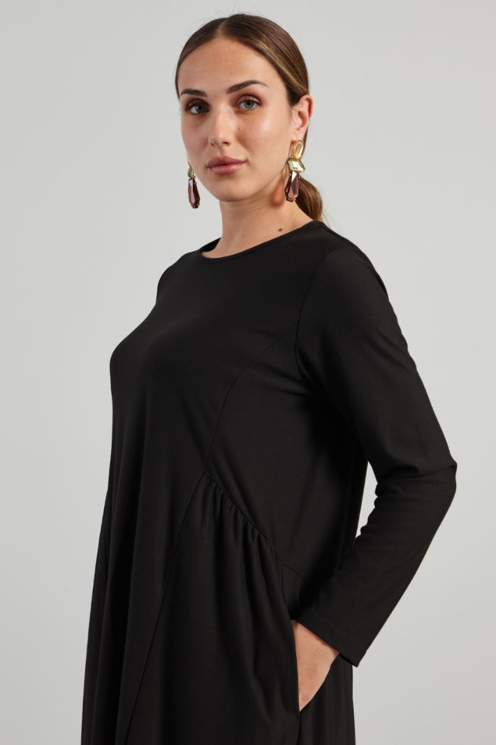 Abito lungo in jersey - NERO - Fashion Market - 3