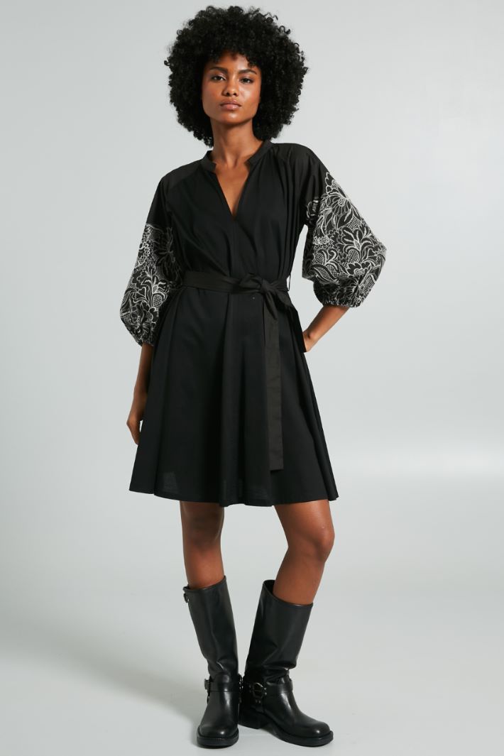 Abito corto in jersey - NERO - Fashion Market - 2