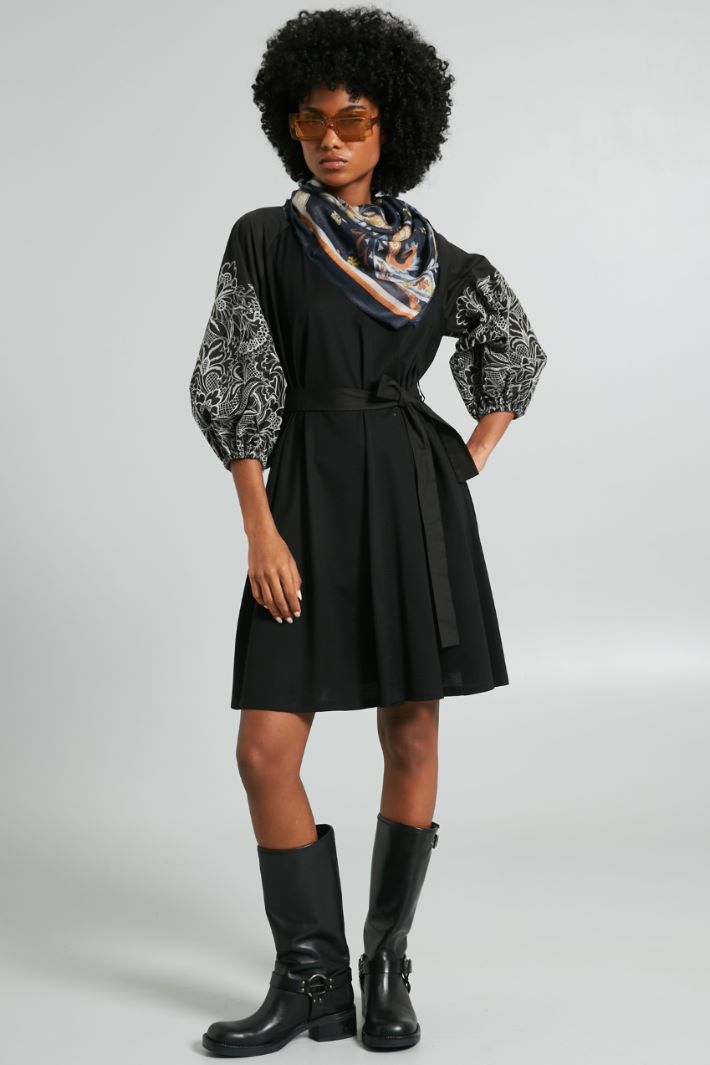 Abito corto in jersey - NERO - Fashion Market