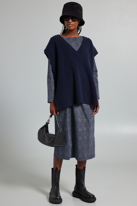 Abito con pieghe asimmetriche - Fashion Market
