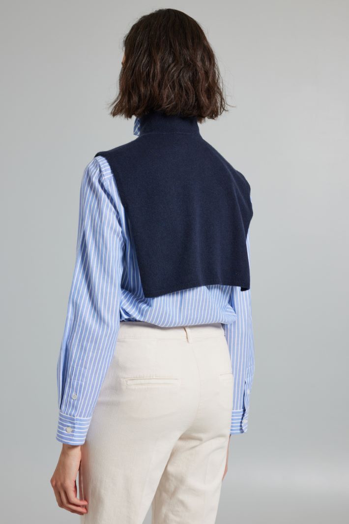 Collo in filato di cashmere - BLU NOTTE - Fashion Market - 2