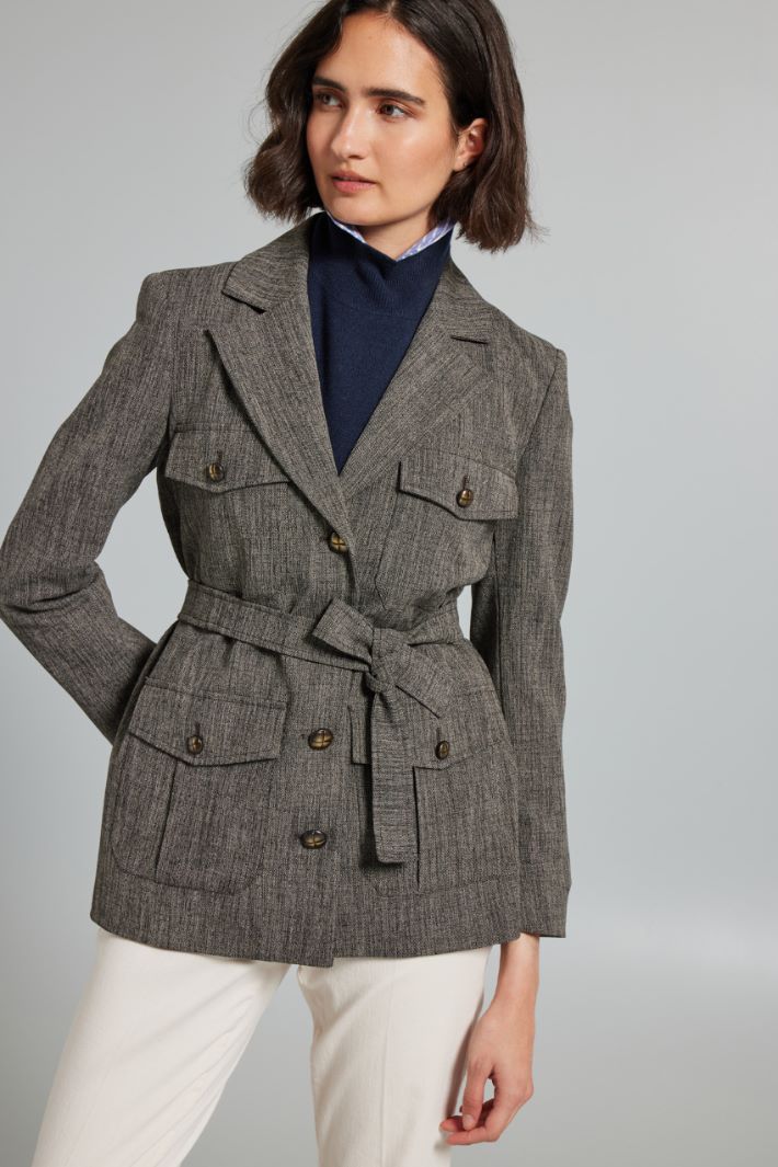 Collo in filato di cashmere - BLU NOTTE - Fashion Market - 3