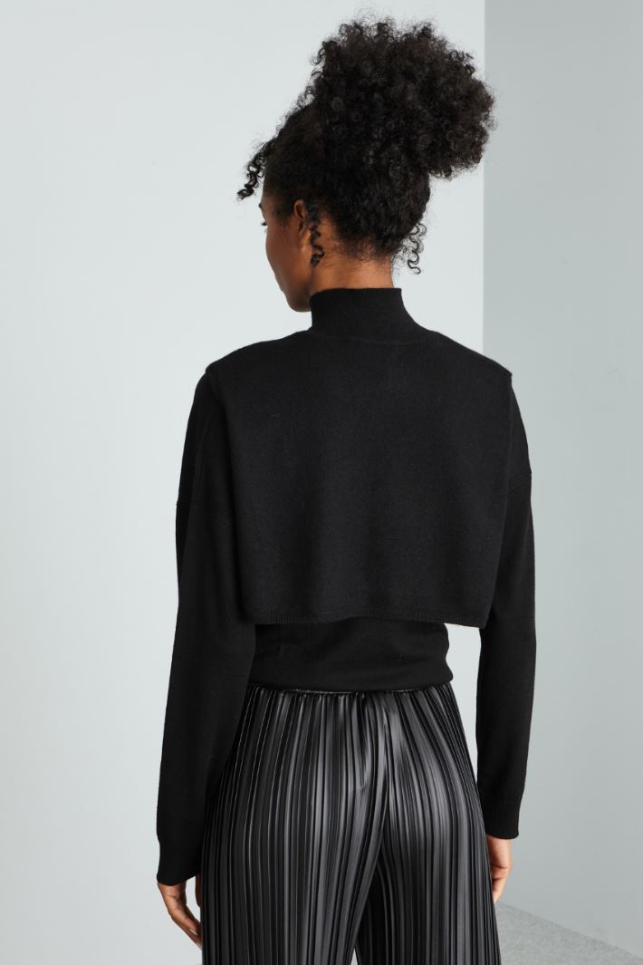 Collo in filato di cashmere - NERO - Fashion Market - 2