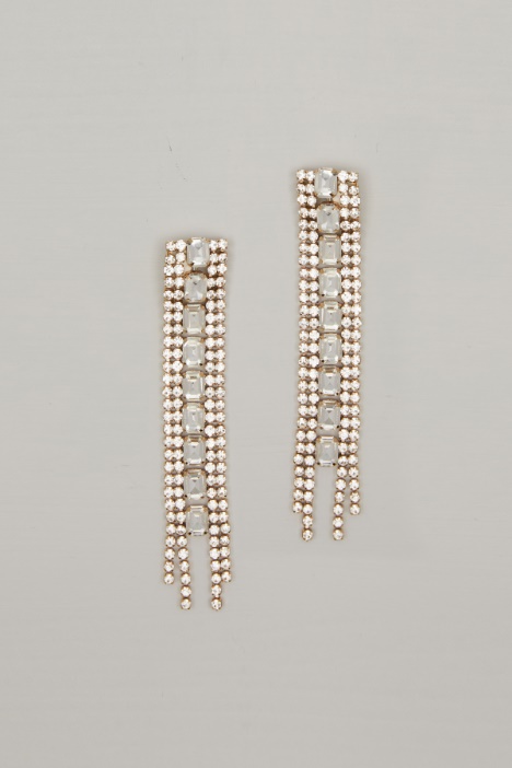 Orecchini pendenti con strass - Fashion Market