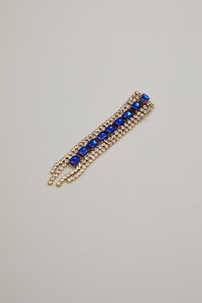 Orecchini pendenti con strass - ORO BLU - Fashion Market - 2