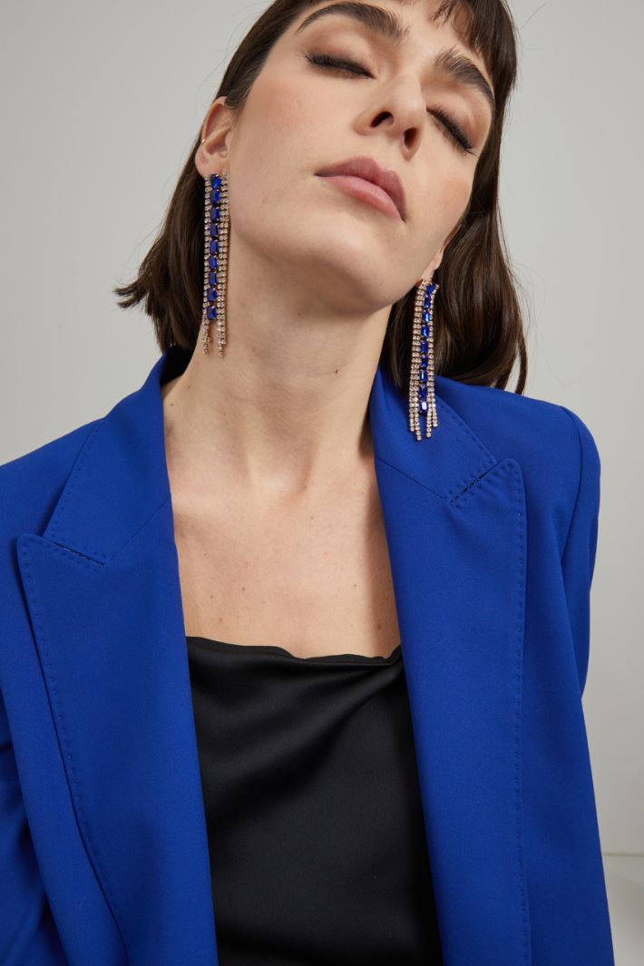 Orecchini pendenti con strass - ORO BLU - Fashion Market - 3