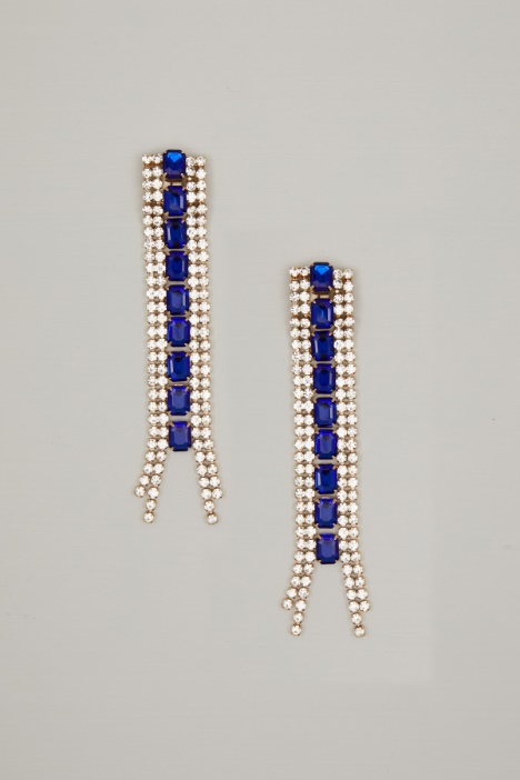 Orecchini pendenti con strass - Fashion Market