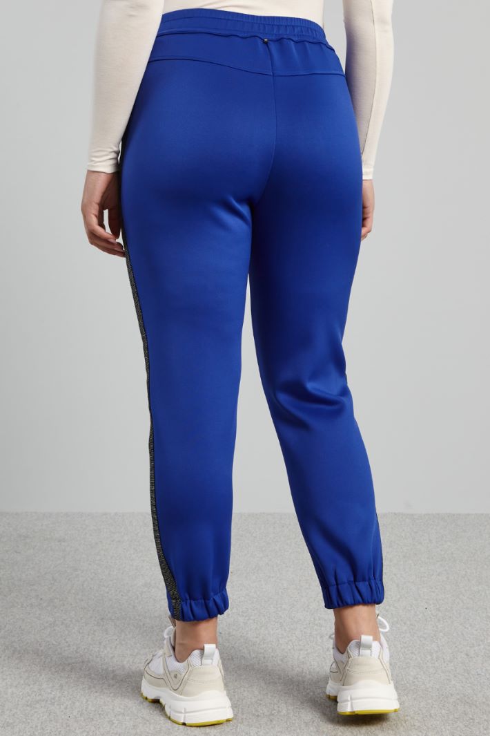 Joggers con bande a contrasto - BLUETTE ARGENTO - Fashion Market - 4