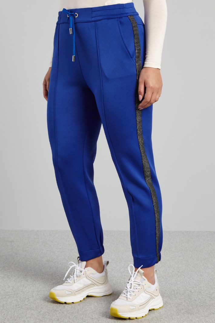 Joggers con bande a contrasto - BLUETTE ARGENTO - Fashion Market - 2
