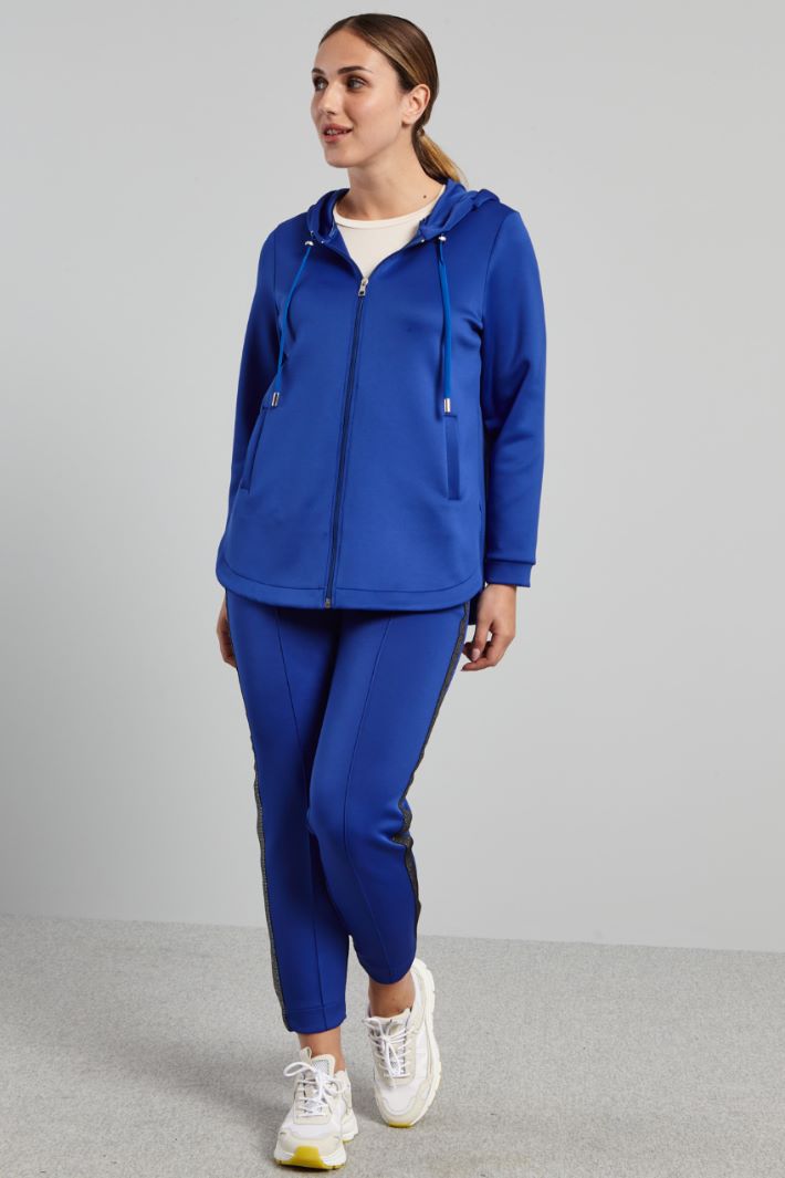 Joggers con bande a contrasto - BLUETTE ARGENTO - Fashion Market