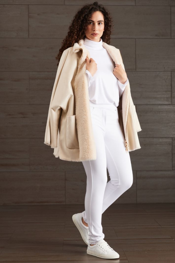 Pantaloni aderenti in jersey  - BIANCO - Fashion Market