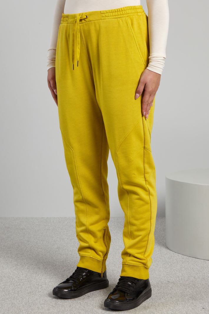 Pantaloni in jersey pesante - GIALLO - Fashion Market - 2