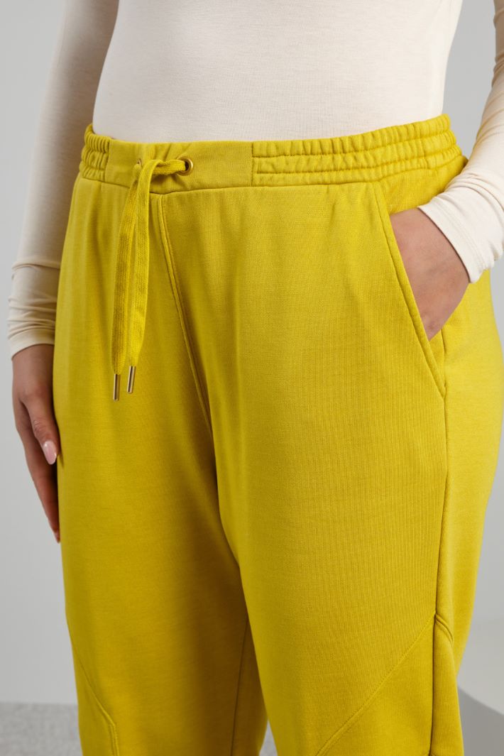 Pantaloni in jersey pesante - GIALLO - Fashion Market - 3