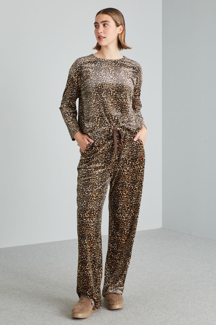 Pantaloni morbidi con coulisse - MARRONE BEIGE - Fashion Market