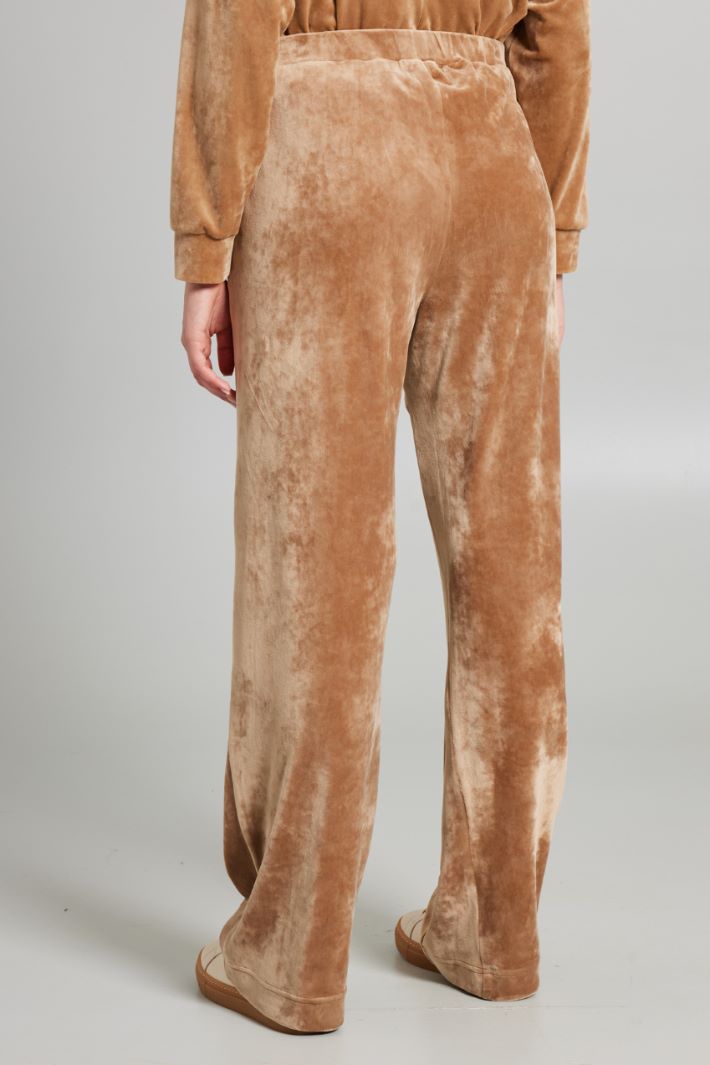 Pantaloni morbidi in ciniglia - CAMMELLO - Fashion Market - 4