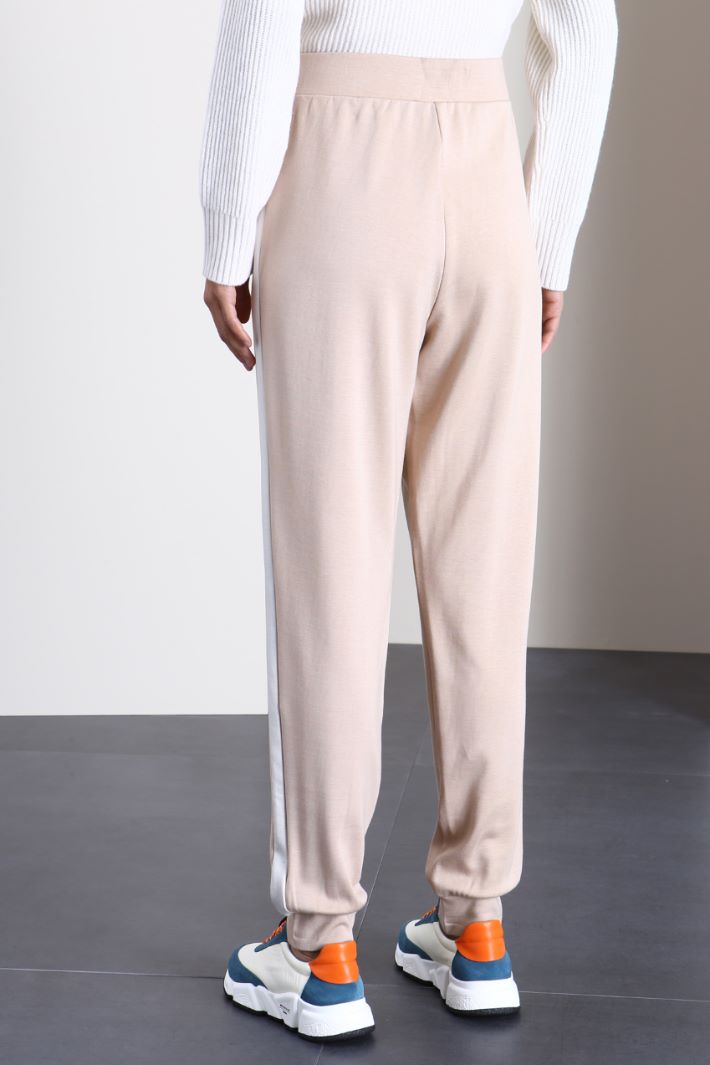 Pantaloni con bande laterali - SABBIA PANNA - Fashion Market - 2