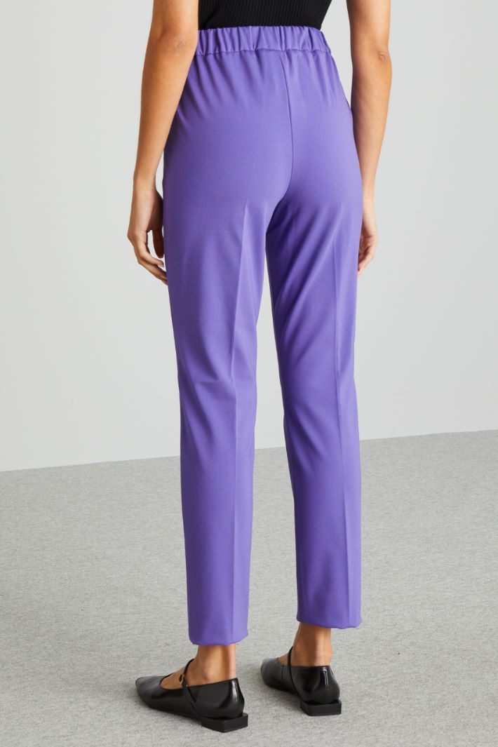 Pantaloni con inserto elastico - VIOLA - Fashion Market - 4