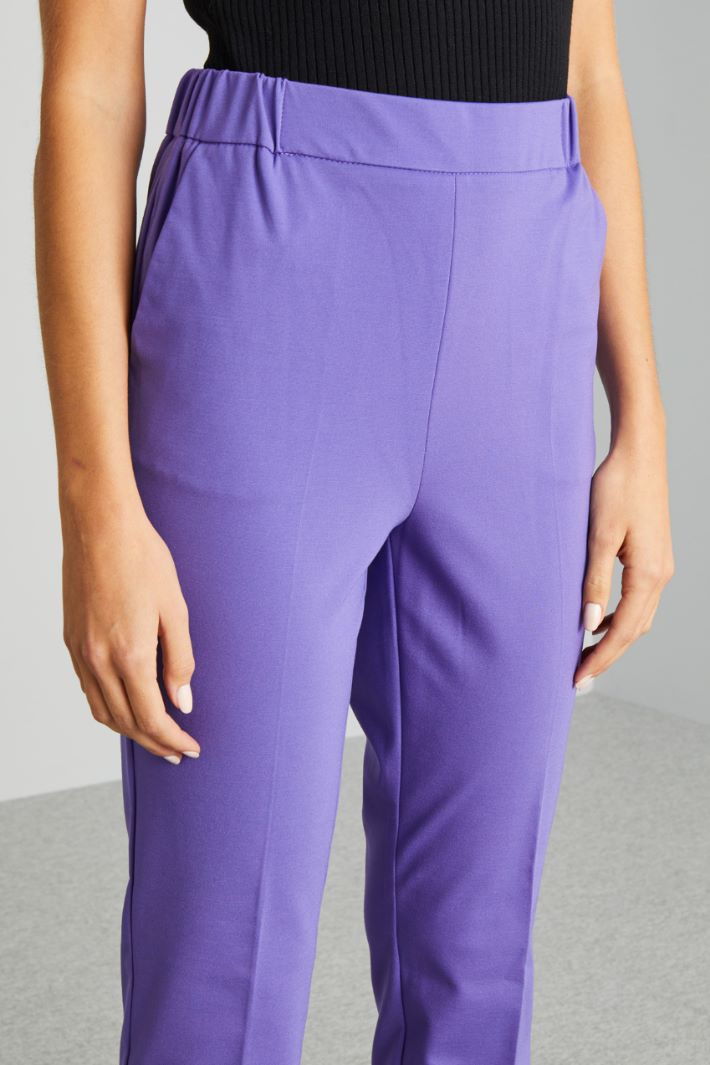 Pantaloni con inserto elastico - VIOLA - Fashion Market - 3