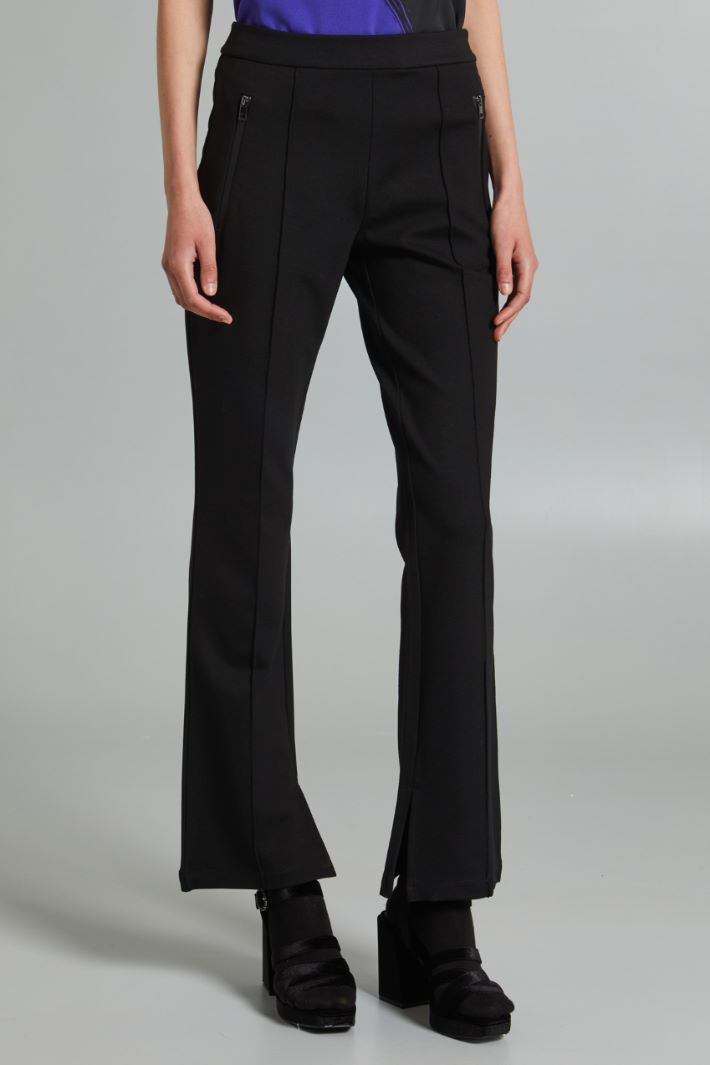 Pantaloni in jersey tecnico - NERO - Fashion Market - 2