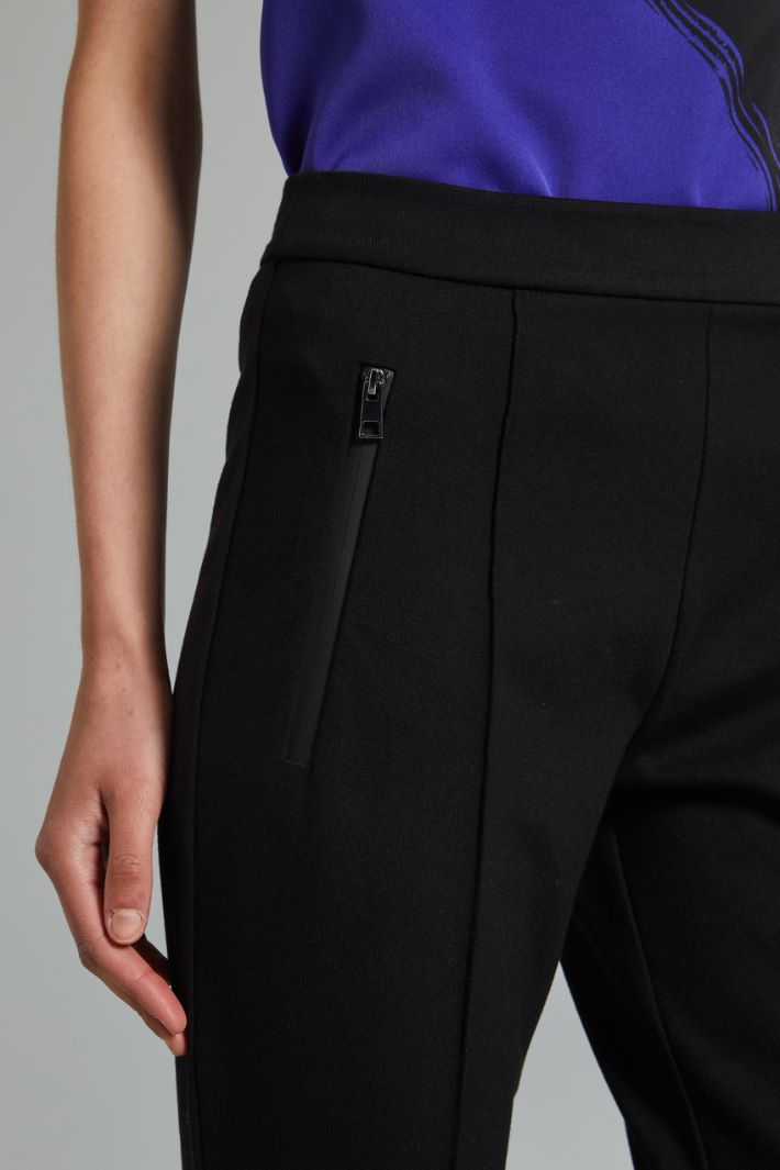 Pantaloni in jersey tecnico - NERO - Fashion Market - 3