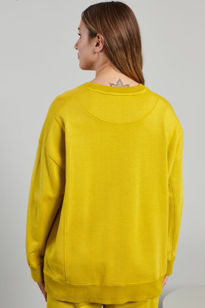 Felpa in jersey pesante - GIALLO - Fashion Market - 4
