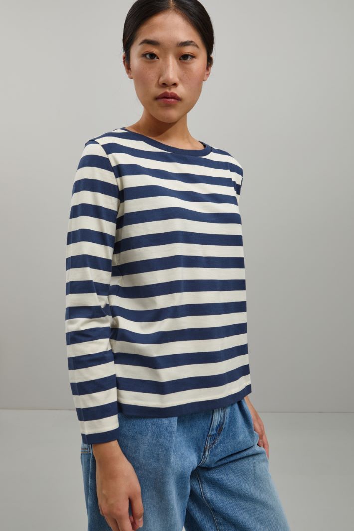 T-shirt in jersey di cotone - AVIO BIANCO - Fashion Market - 2