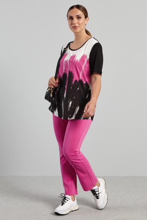 T-shirt in jersey con stampa - Fashion Market