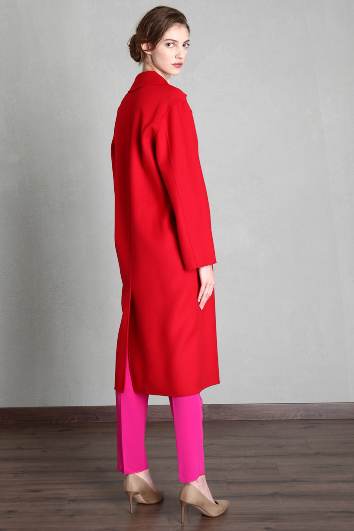 Cappotto a vestaglia lungo - ROSSO - Fashion Market - 4
