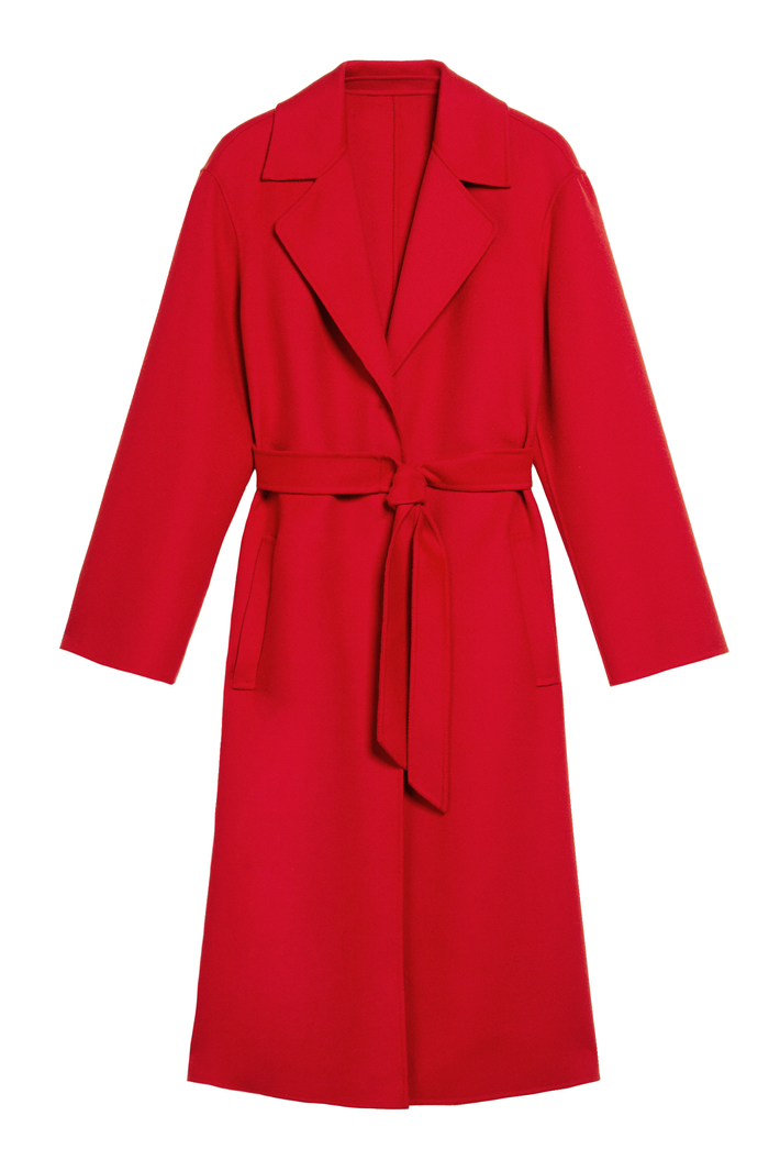Cappotto a vestaglia lungo - ROSSO - Fashion Market - 3