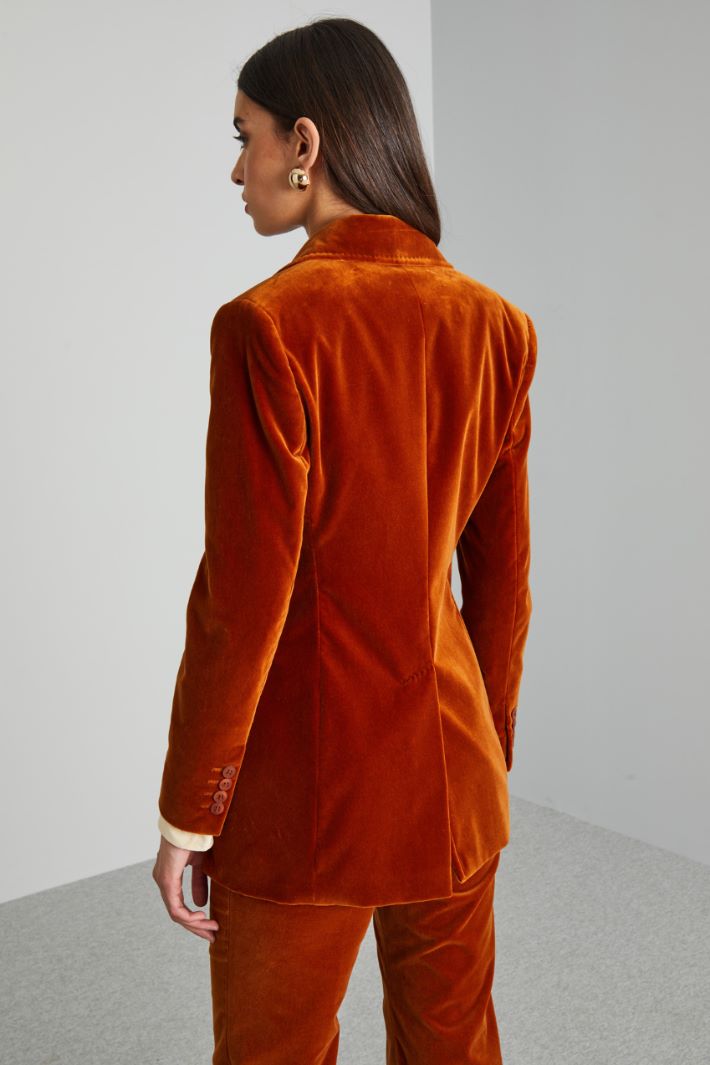 Blazer con bottone singolo, ruggine | Fashion Market